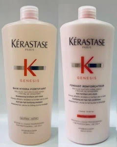 Bain Hydra Fortifiant 1000ML + Fondant Genesis 1000ML Kerastase - Picture 1 of 1