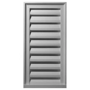 Ekena Millwork Paintable Gable Louver Vent 18 in.W x 36 in.H Rectangular Primed - Picture 1 of 1