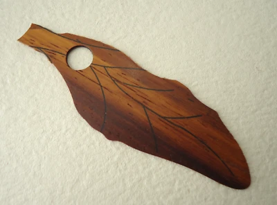 From Ovation CC48 Celebrity Shallow Acoustic Electric Guitar: Partial Grape Leaf - Image 1 of 4