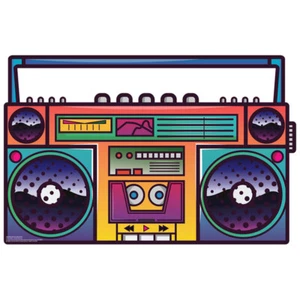 80s BOOMBOX Bigger Than Lifesize CARDBOARD CUTOUT Standup Standee Poster Prop - Picture 1 of 4