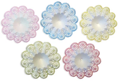 KUNZE Gemelli Biedermeier, batik (5 colori), 25 PEZZI per decorazione mazzi di fiori