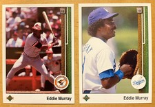 Eddie Murray (2) 1989 Upper Deck Baseball 1st Edition #’s 275 and 763 Mint