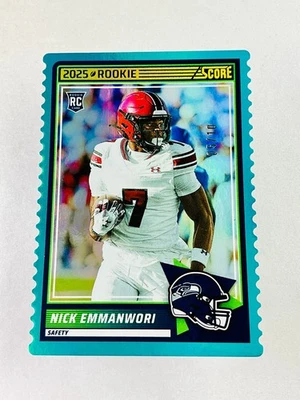 2025 Score Rookie Card Nick Emmanwori RC #/10 Blue Die Cut SSP Seahawks - Image 1 of 2