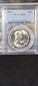 1956 US Franklin Half Dollar PCGS MS 64 - Picture 1 of 2