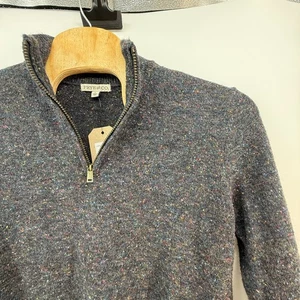 Frye & Co 1/4-Reißverschluss adretter Lagenlook Pullover mehrfarbig gesprenkelt Herren L Academia neu mit Etikett - Bild 1 von 12