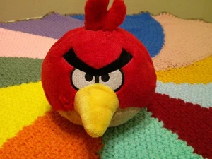2010 Commonwealth Angry Birds Red Bird 5" Plush Stuffed Animal Toy Plush - Picture 1 of 3