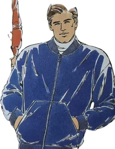 1980s Kangaroo Pocket Hoodie Bomber Zipper Jacket Kwik Sew Sewing Pattern 2046 - Picture 1 of 3