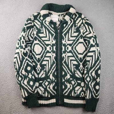 American Eagle PESADO Chaqueta Cremallera Completa Cárdigan Suéter Talla Grande Cabincore Argyle Foto 1 de 4