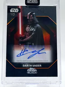 2024 Topps Star Wars Chrome Black DARTH VADER Hayden Christensen Auto ORANGE /25 - Picture 1 of 2