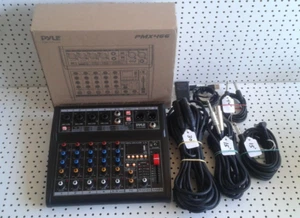 PMX466 Pyle USA 6-Kanal Audio Mixer mit 4x Audiokabel XLR/Phono & USB - Bild 1 von 7