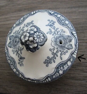 AS IS Crown Ducal Bristol  Tea  or  Coffee Pot  LID ONLY Blue Dove Gray - Picture 1 of 3