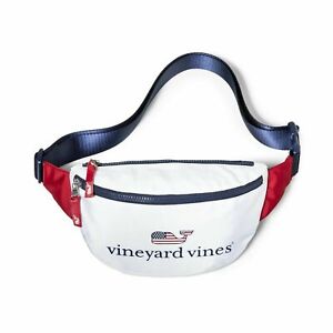 Vineyard Vines Target Fanny Pack White With Red White Blue USA Whale