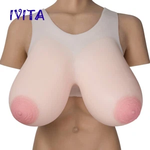 Vollsilikon Westenriemen Big Areola riesige Brustformen Drag Queen große Boobs CD - Bild 1 von 25