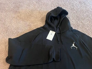 Nike Air Jordan black white fleece hoodie hooded sweatshirt NBA All Star Luka 2X - Picture 1 of 4