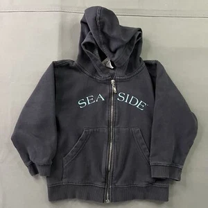Seaside Youth Kids Unisex Gray Beach Florida Zip Hoodie Jacket -XS 4/5-0685 - Picture 1 of 10