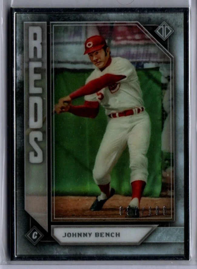 2019 Topps Transcendent Metal Framed Icons Johnny Bench INSERT REDS 7/100