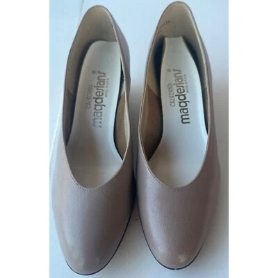 VTG California Magdesians Taupe Leather Upper Balance Manmade Women's Size 5.5M - Image 1 of 4