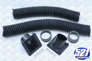 Black Dash Defroster Vent Kit Hoses w/ AC Fit 68-70 Charger RoadRunner GTX Mopar - Picture 1 of 1
