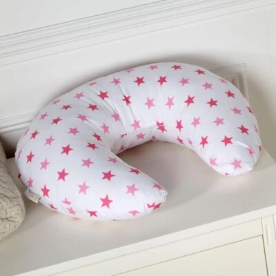 FOR-YOUR-LITTLE-ONE Breast Feeding Maternity Nursing Pillow U Shape Deluxe - Little Star Pink