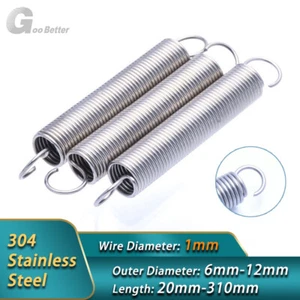 Hook Stainless Steel Spring Expansion Tension Extension Springs Wire Dia 1mm - Picture 1 of 8
