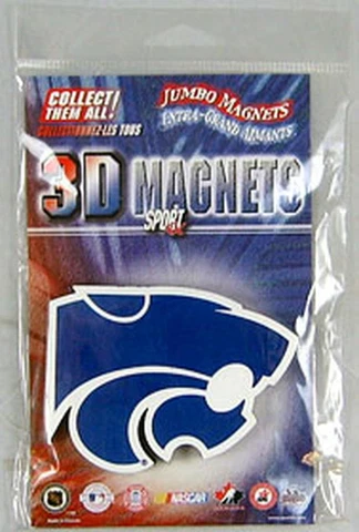 Kansas State Wildcats Jumbo 3D Magnet [NEW] NCAA Sticker Decal Car Truck Fridge Cover
