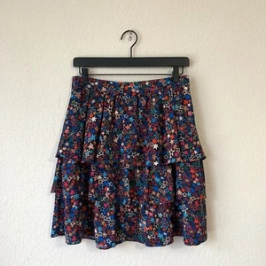 NUEVO SIN ETIQUETAS J. Falda Crew in Kaleidoscope Estampado de Estrellas en Niveles Multicolor W5428 WMNS Talla 2 - Imagen 1 de 10