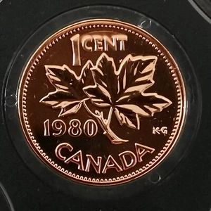 1 CENT CANADA 1980 UNC / ISSU DU COFFRET ROYAL CANADIAN MINT - Picture 1 of 3