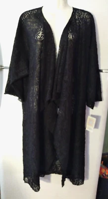 NUEVO PLUMERO KIMONO MUJER LULAROE SHIRLEY NEGRO PAISLEY ENCAJE ABIERTO TALLA L NUEVO CON ETIQUETAS Foto 1 de 4