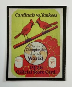 World Series Program Cover Card 1926 New York Yankees vs St. Louis Cardinals WS1 - Picture 1 of 2