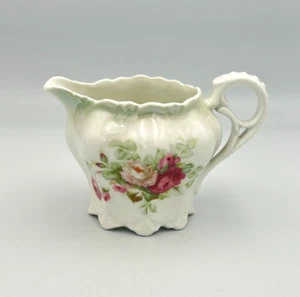 Vintage Porcelain Floral Red & Pink Roses Creamer Pitcher Made in Germany - Picture 1 of 17