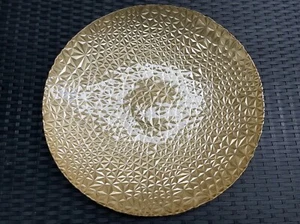 Round Diamond Cut Shallow Bowl / Platter Decorative Serveware - Picture 1 of 5