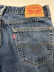 Levis 514 Jeans Herren 32x32 Denim Medium Wash Stretch Straight Leg - Bild 1 von 6