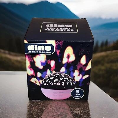 恐龙 LED 灯投影仪 3 灯模式粉色恐龙夜灯 — 第 1/4 张图片