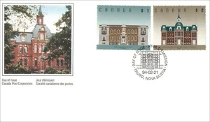 1994 Canada Architecture Court House in Yorkton & School in Truro FDC - Picture 1 of 2