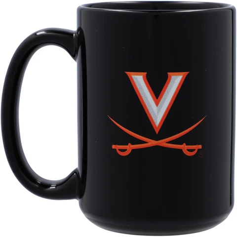 Black Virginia Cavaliers 15oz. Primary Logo Mug Cover