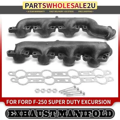 2x L&R Exhaust Manifold w/ Gasket for Ford F-250/350/450/550 Super Duty V8 7.3L - Image 1 of 4