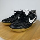 Nike Tiempo Natural Indoor Soccer Shoes Black Leather 9.5 US 43 EU 310061-011