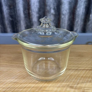 VTG Pyrex Bean Pot 504 Etched Lid Oven Ware Casserole Baking Dish Cottage Core - Picture 1 of 12