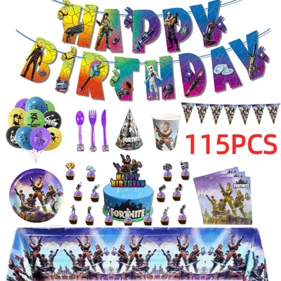 Battle Royal Fortnite Birthday Supplies Tableware Banner Party Decoration Set - image 1 of 4
