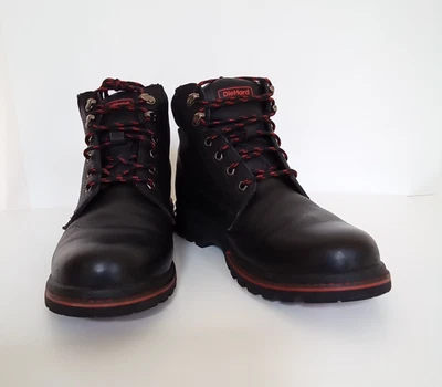 DieHard Brooks 男式软头工作靴黑色皮革防油/防滑 13 码 — 第 1/4 张图片