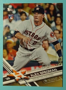 2017 Topps Alex Bregman ROOKIE RC Gold Parallel SP #1028/2017 - Boston Red Sox - Picture 1 of 3