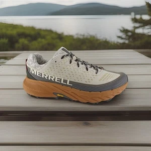 Men’s Merrell Agility Peak 5 Trail Shoe-Taupe/Beige - Picture 1 of 6