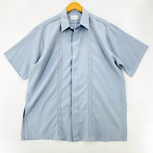 SM EXCLUSIVE Men’s Shirt Size X-Large Blue Button Up Short Sleeve Summer Casual - Picture 1 of 7