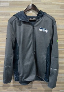 Seattle Seahawks gray hooded zipper jacket by Under Armour Cold Gear size L - Picture 1 of 6