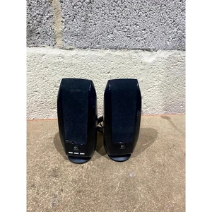 Pair of Logitech Digital Sound Speakers Black Wired Volume Control for Desktop - Picture 1 of 11