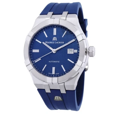 Relógio masculino Maurice Lacroix Aikon automático mostrador azul AI6008-SS000-430-4 - Imagem 1 de 3
