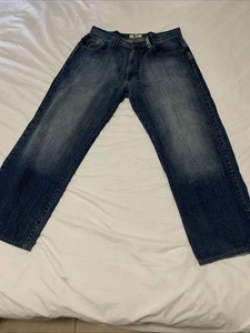 Vintage 2000s Enyce Herren Jeans Y2K Baggy Relaxed Fit Wide Leg Faded Blue 36x28 - Bild 1 von 21