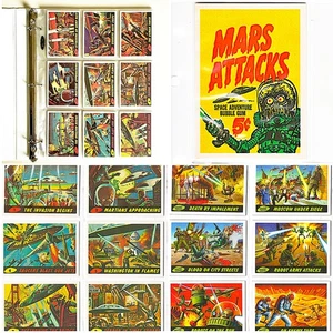 1984 Set of 56 REPRINT 1962 MARS ATTACKS and Set of 2012 DELETED SCENES in ALBUM - Picture 1 of 23