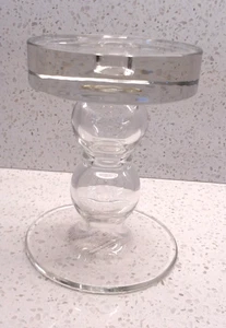 Esfera de vidrio transparente Pottery Barn soporte de pilar/cónico mediano - Imagen 1 de 8