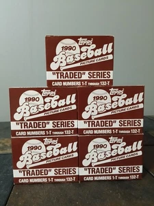 ⚾ Lot of (5) 1990 Topps Rookie Traded MLB Baseball Factory Set/Set's Fresh! - Picture 1 of 5